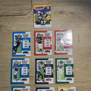 NFL Lot of 10 Panini Contenders Football Cards With 1 Exclusive Card T.J Watt